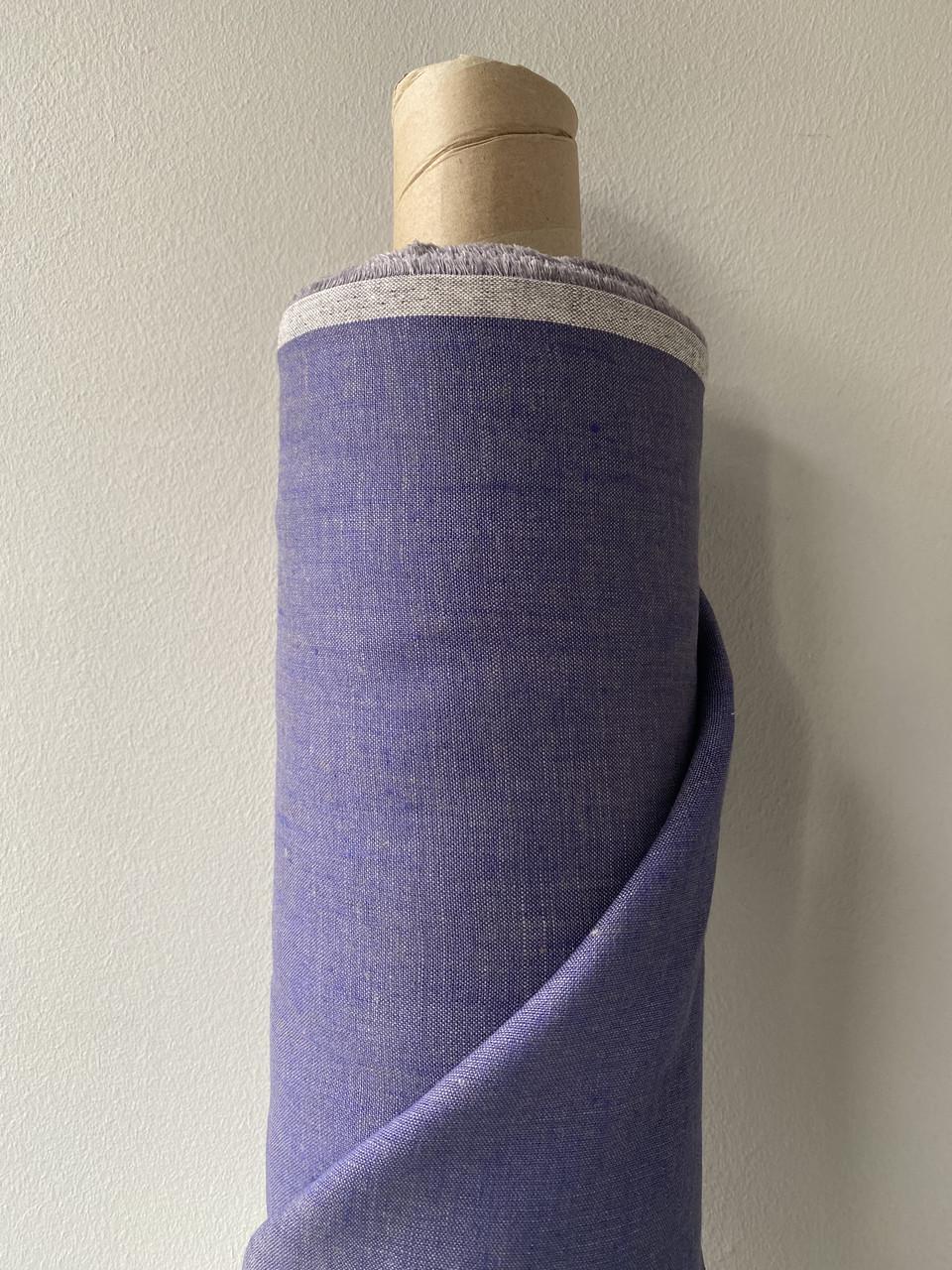 Ткань пестрая LINEN PLUS 100% лен 150 см 1/444 Фиолетовый