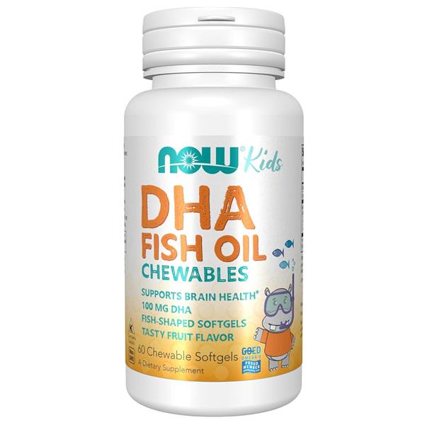 Омега 3 NOW Foods Kid's DHA 100 mg 60 Chewable Soft Gels