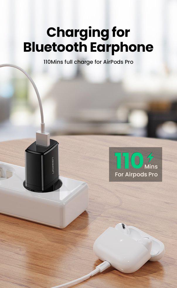 Зарядное устройство сетевое UGREEN ED011 USB 10,5W (50459) - фото 5 Зарядное устройство сетевое UGREEN ED011 USB 10,5W (50459) - фото 5