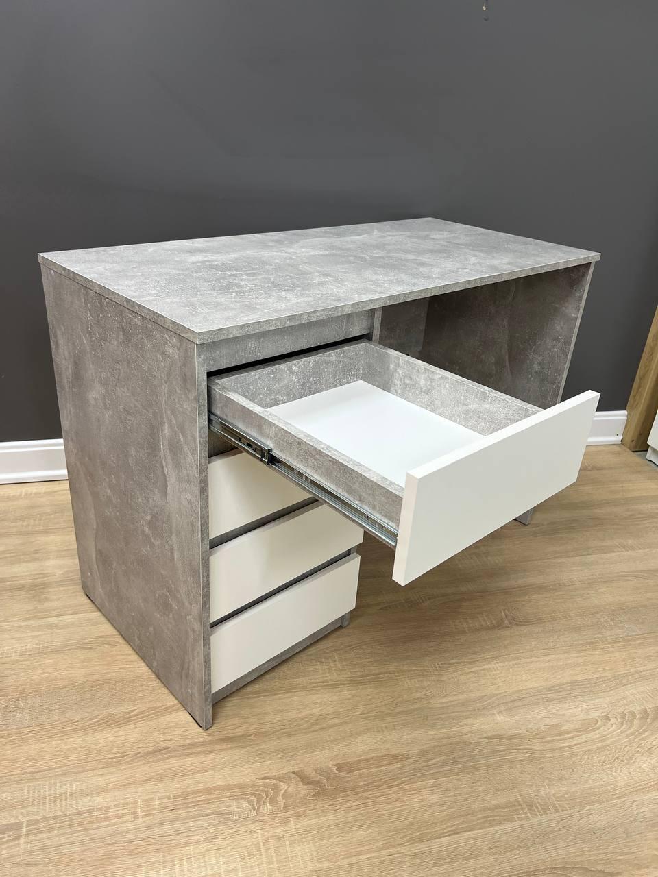 Стіл письмовий Арес лівий 1104х760х514 мм Бетон/Білий - фото 2 Стіл письмовий Арес лівий 1104х760х514 мм Бетон/Білий - фото 2