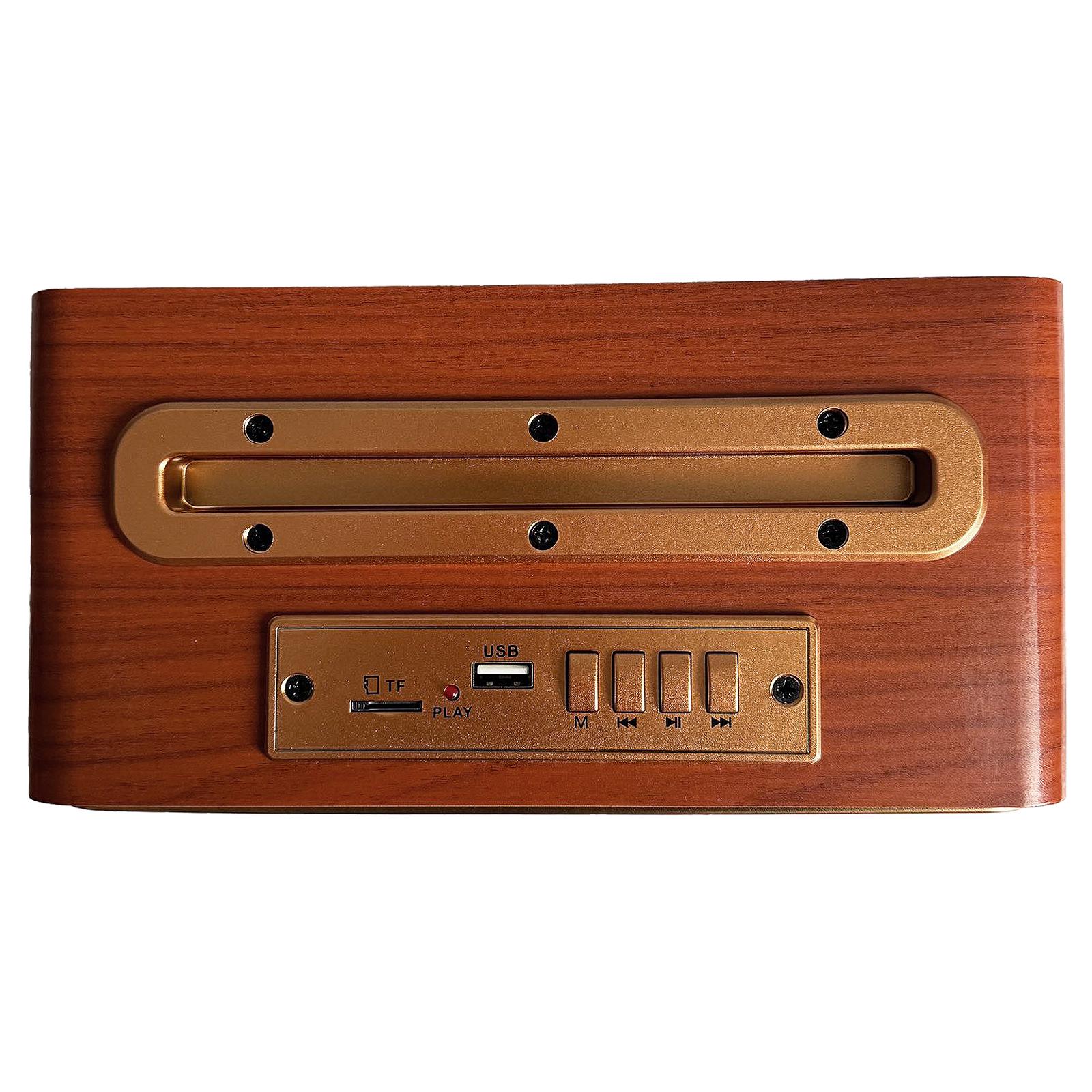 Радиоприемник винтажный RAISENG R-1969BT Ретро AM/FM/SW Bluetooth USB-зарядка и аккумулятором Gold Wood (24086813) - фото 2 Радиоприемник винтажный RAISENG R-1969BT Ретро AM/FM/SW Bluetooth USB-зарядка и аккумулятором Gold Wood (24086813) - фото 2