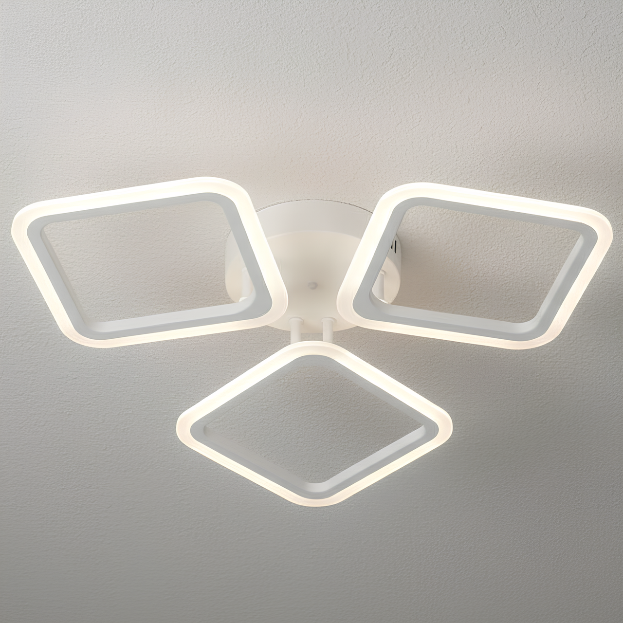 Люстра світлодіодна Valeso 66W з квадратними плафонами 3000-6500K Білий (G 2929/3BIG WT) - фото 3 Люстра світлодіодна Valeso 66W з квадратними плафонами 3000-6500K Білий (G 2929/3BIG WT) - фото 3