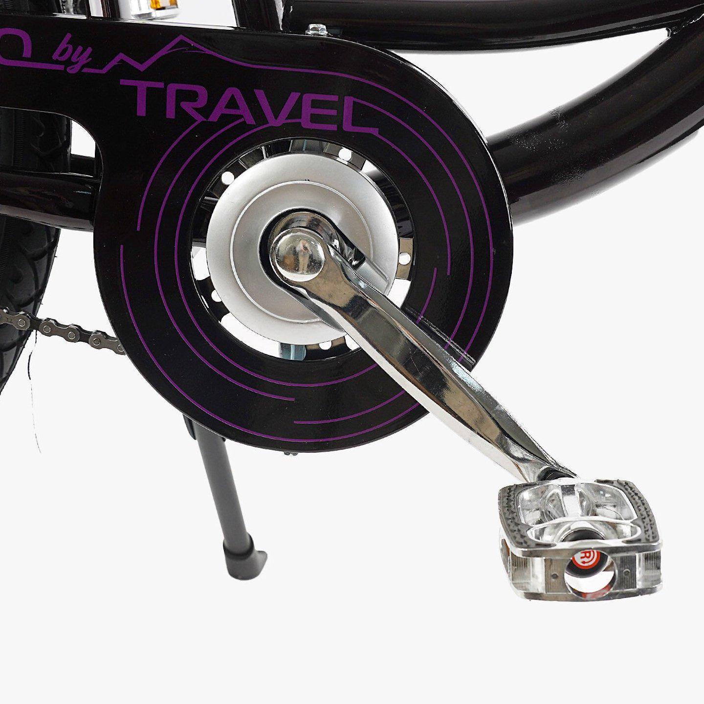 Велосипед городской Corso Travel с корзиной и багажником рама 16,5/26" Черно-фиолетовый - фото 5 Велосипед городской Corso Travel с корзиной и багажником рама 16,5/26" Черно-фиолетовый - фото 5