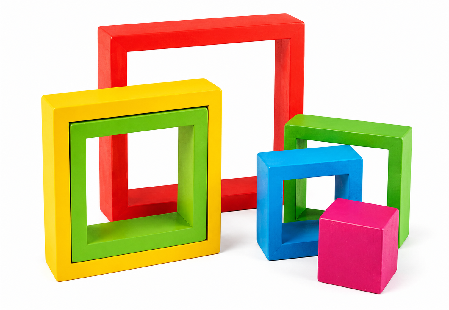Сортер Montessori квадрати дерев'яні Playtive 7 елементів (500338)