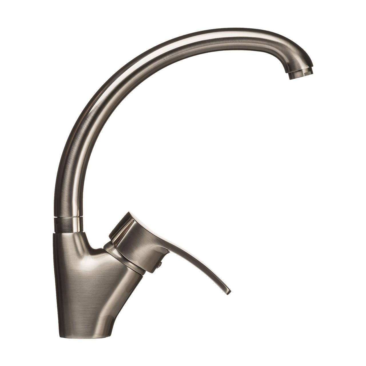 Смеситель для кухни Globus Lux QUEENSLAND GLQU-0203S-BIG-ST STEEL (000010063)
