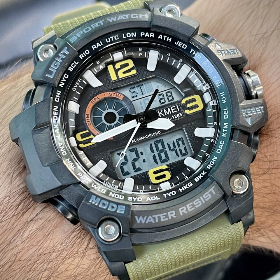 Наручные часы мужские Skmei военные с подсветкой водостойкие Зеленый (1283) - фото 9 Наручные часы мужские Skmei военные с подсветкой водостойкие Зеленый (1283) - фото 9