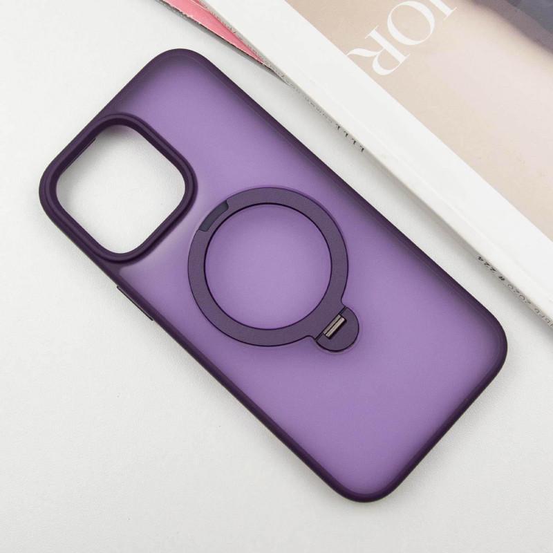 Протиударний чохол Metal Buttons with MagSafe Colorful HQ Ring для Apple iPhone 14/13 (6.1") Purple - фото 2