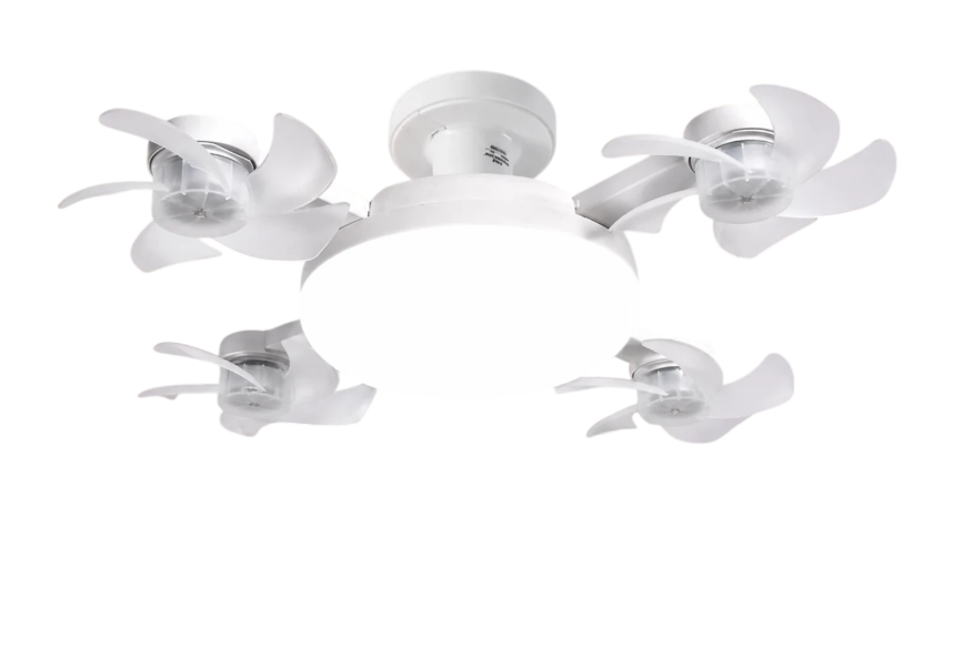 Люстра з вентилятором LED 80W 3 режими швидкості 45 см E27 з пультом (35828617)