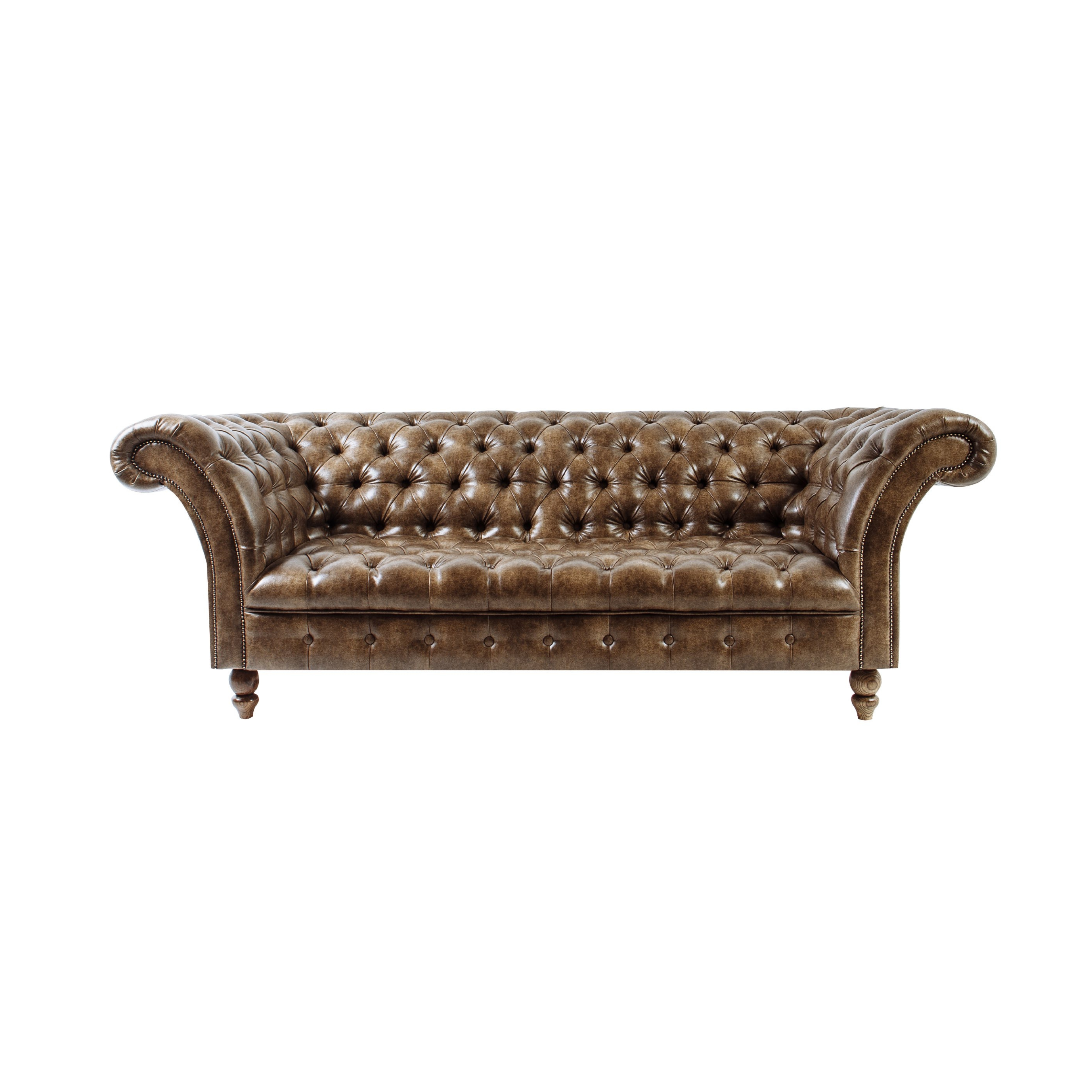 Диван MeBelle CHESTERFIELD 2,2 м Светло-коричневый (D_010_1) - фото 2