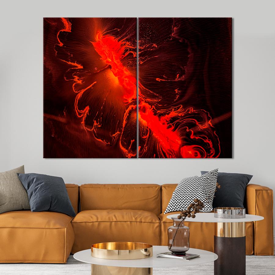 Картина Абстрактный взрыв красного 71x51 см (A929-2)