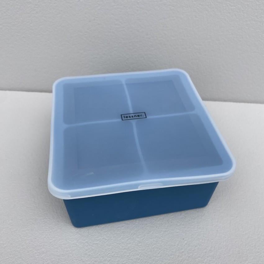 Форма cиліконова для льоду Lessner 10312 з кришкою 12,6x12,6x5,9 см Sky Blue (2255857106)