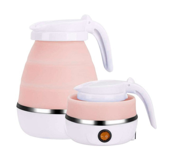 Електрочайник дорожній силіконовий складаний YS-2008 600 мл 600W White/Pink (29079437) - фото 4 Електрочайник дорожній силіконовий складаний YS-2008 600 мл 600W White/Pink (29079437) - фото 4