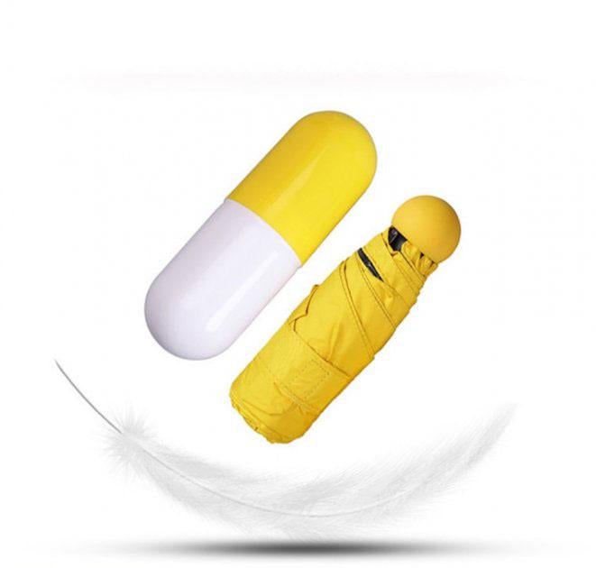 Зонтик в капсюле-футляре Желтый (32913) - фото 7 Зонтик в капсюле-футляре Желтый (32913) - фото 7