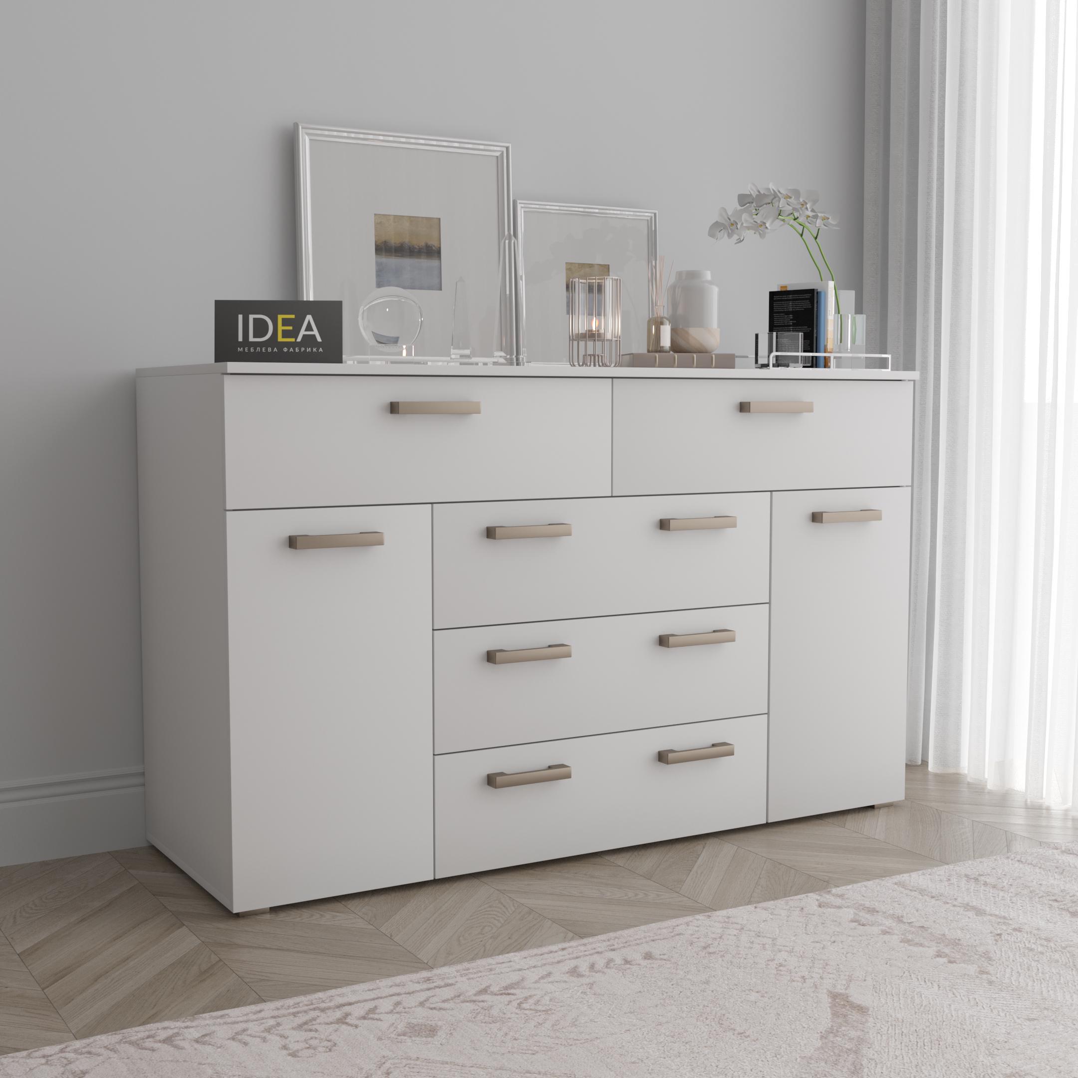 Комод Idea ТКБ-377.1 на 5 шухляд з дверима Білий (26718334)