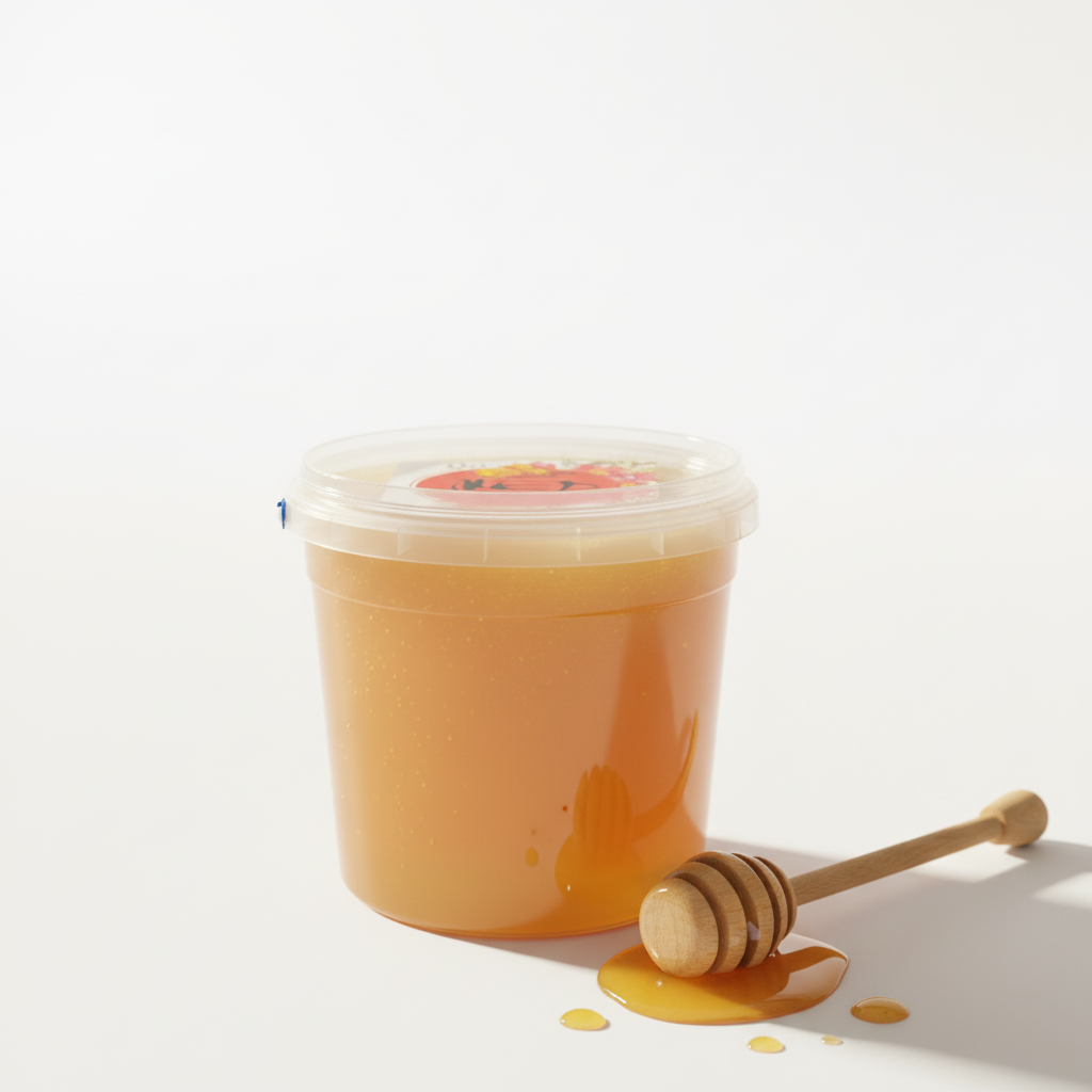 Мед коріандровий натуральний бджолиний Золотой Нектар у відерці 1,4 кг 1 л