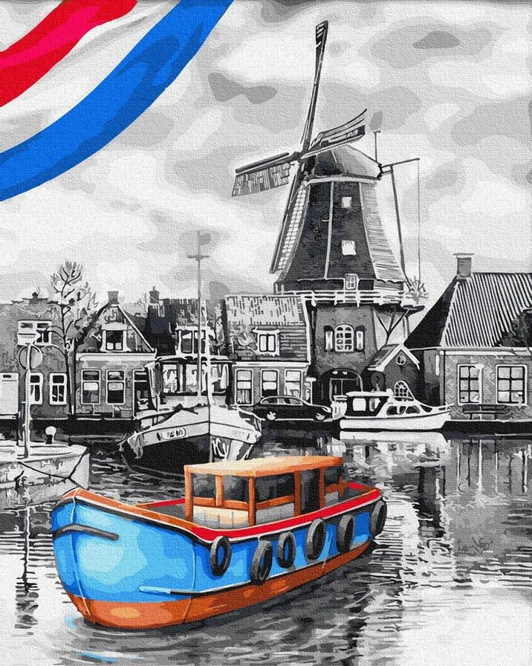 Картина по номерам Brushme "Лодки у мельницы" 40х50 см (BK-GX34231) Картина по номерам Brushme "Лодки у мельницы" 40х50 см (BK-GX34231)