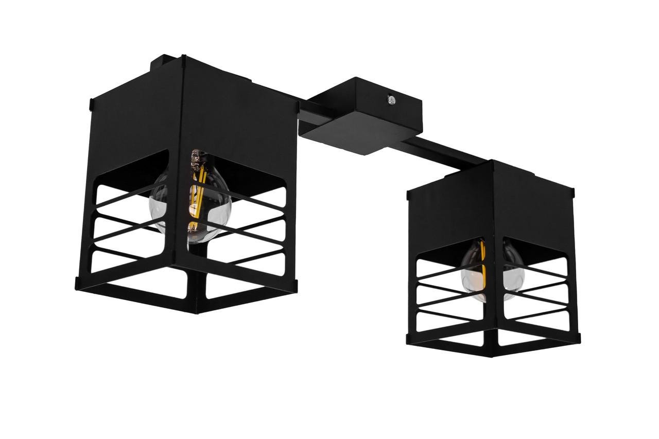 Люстра MSK Electric Urban на два плафона под лампу Е27 Черный (NL 2310-2 BK)