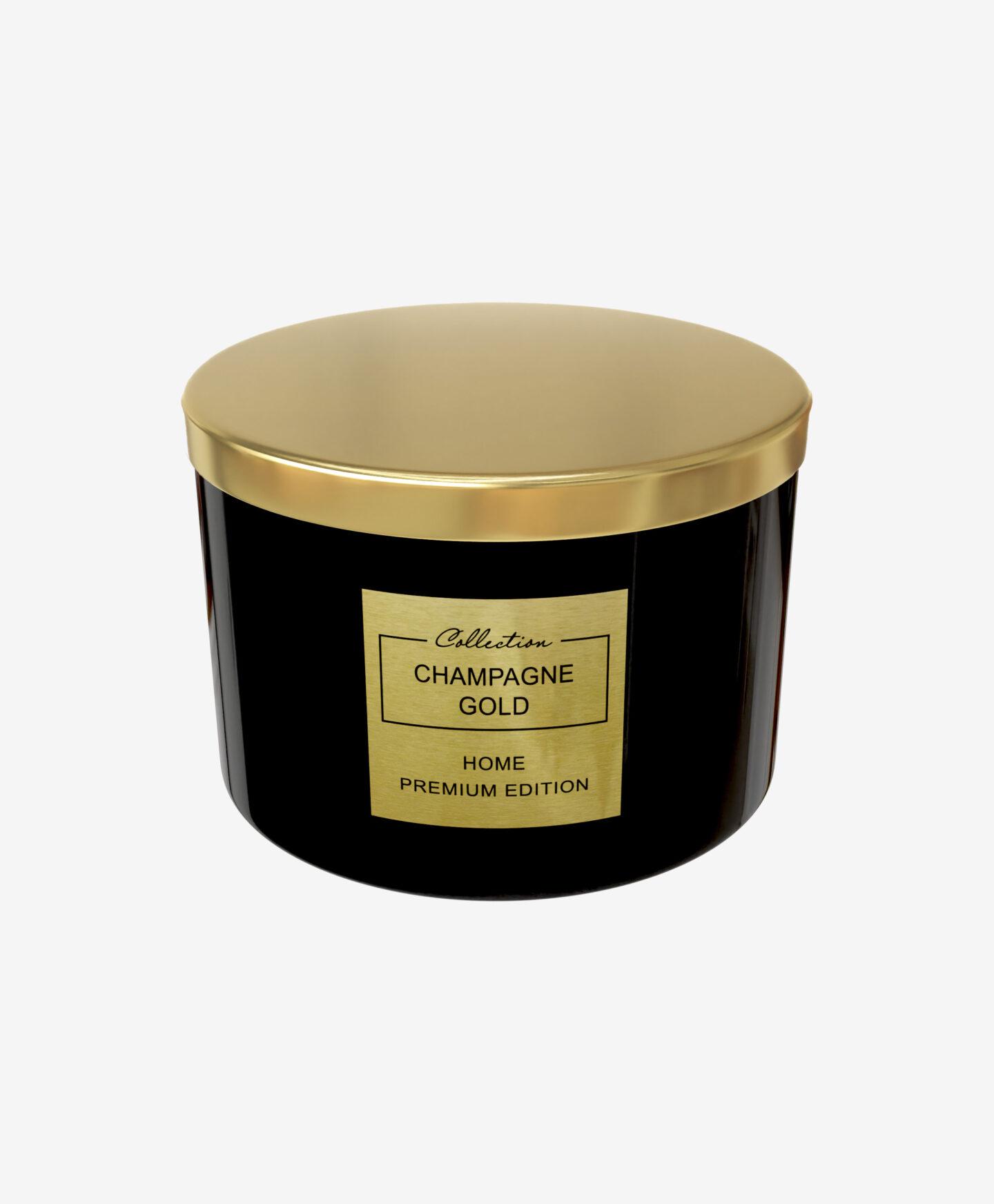 Аромасвеча Aromatheraphy Home Premium Edition Pepco Champagne Gold с крышкой (20RAHP)