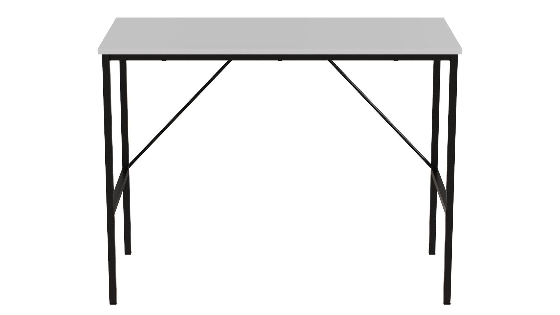 Стол письменный Ferrum-decor Line Тайм 16 мм 750x1000x500 мм металл Черный/ДСП Белый (TIME101) - фото 3