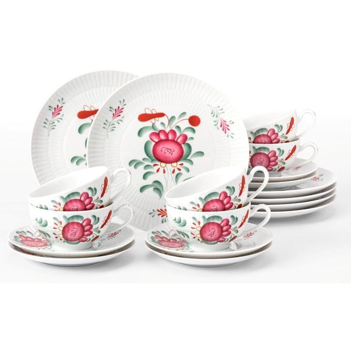 Сервиз чайный Seltmann Weiden Amina Ostfriesenrose большой 6 персон 18 пр.