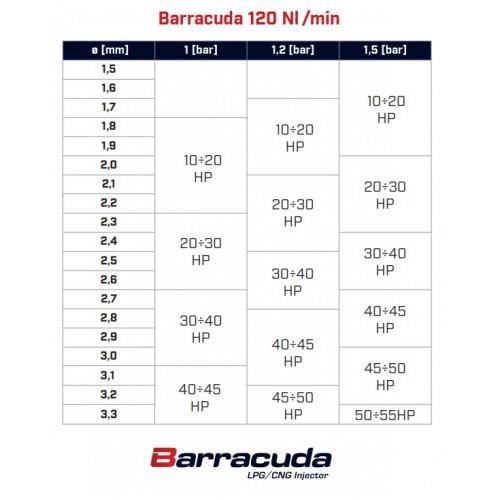 Форсунки Alex Barracuda Rail 120 NL/min в рейке на 3 цилиндра (BR123P) - фото 2