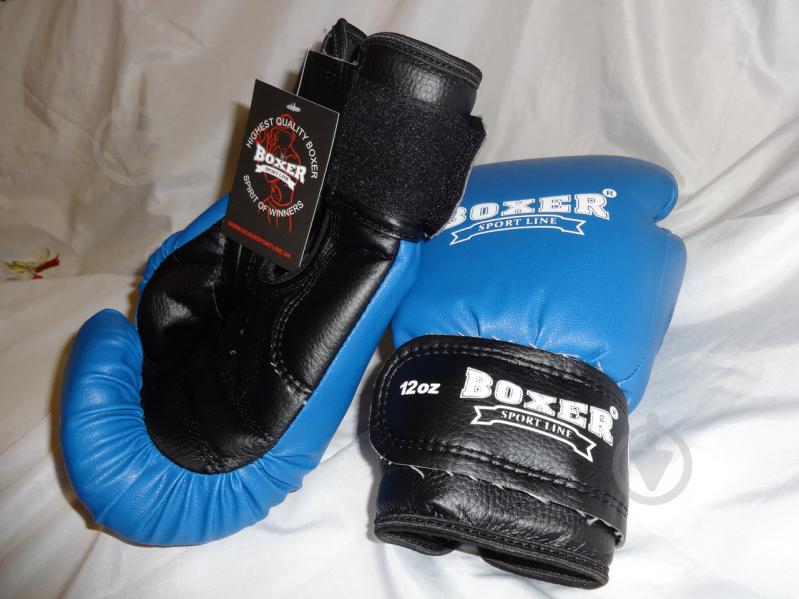 Боксерские перчатки 8 oz  Boxer Синий (hub_dn7ir2) - фото 2