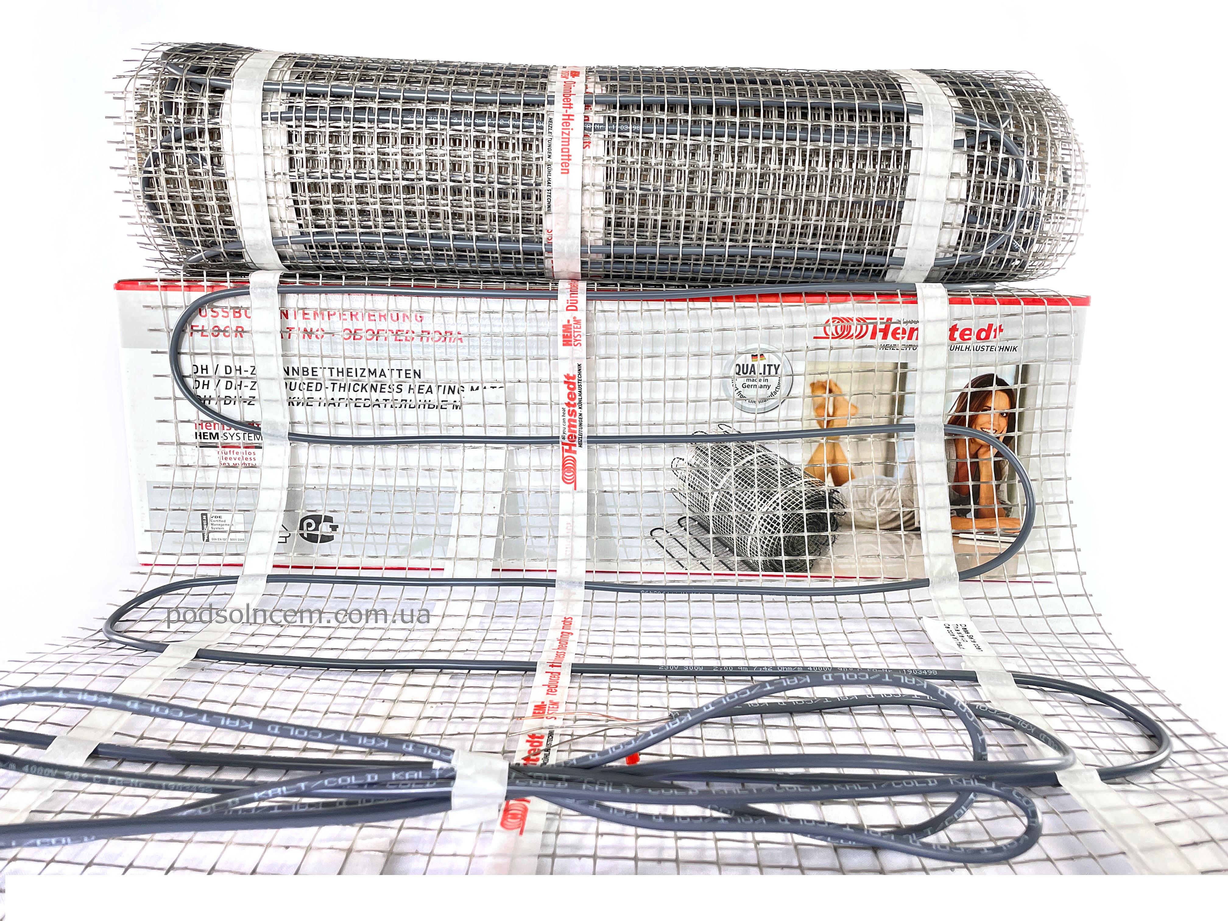 Нагревательный мат Hemstedt Di Si H для теплого пола без стяжки 1,5 м2/225 Вт/150 Вт/м2 (41503846)