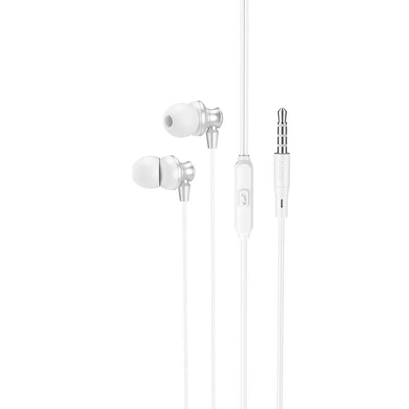 Навушники HOCO Delighted METAL universal earphones with microphone M98 Silver (560018)