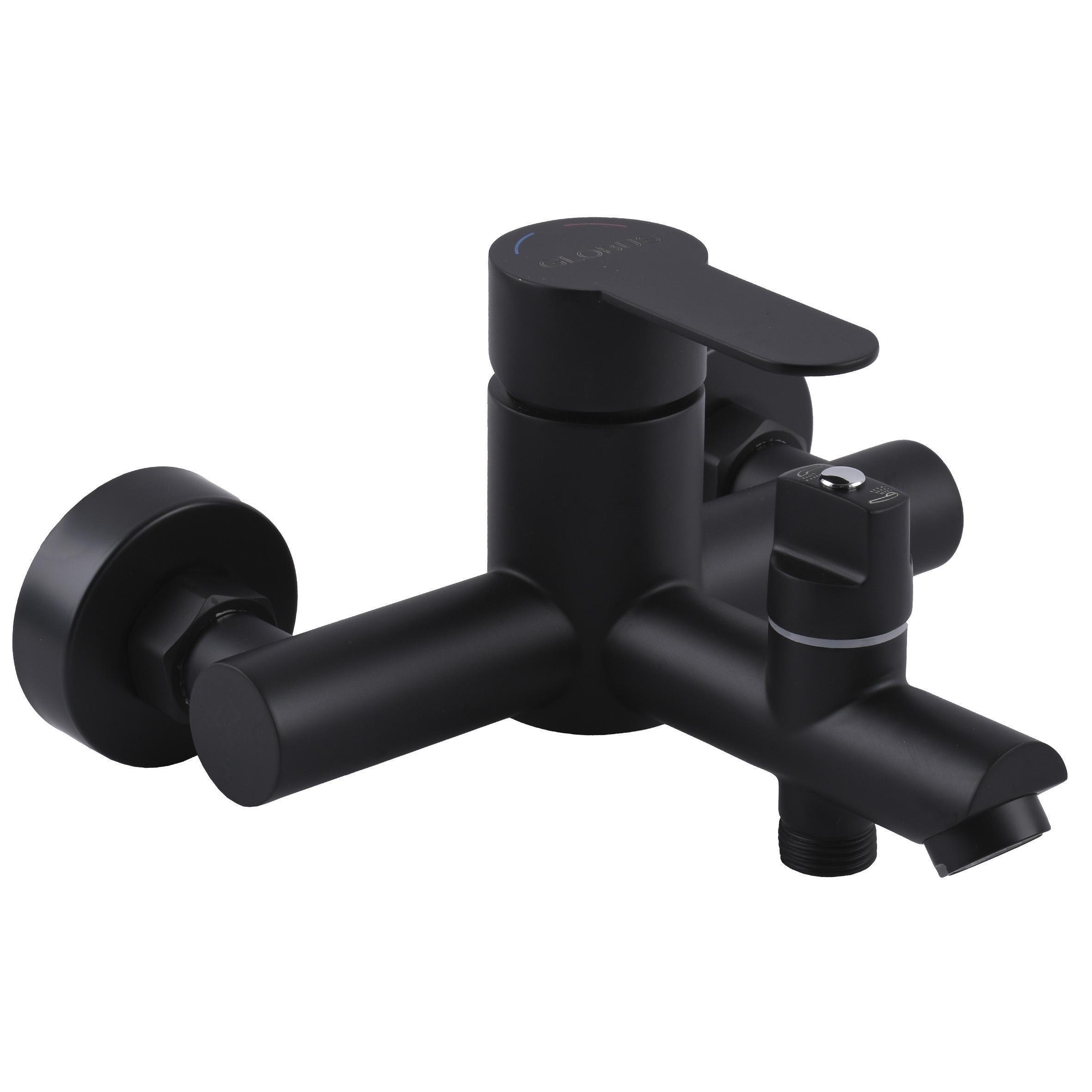 Смеситель для ванны GLux ALPEN SBT1-102NE-BB из нержавеющей стали Черный (24595)