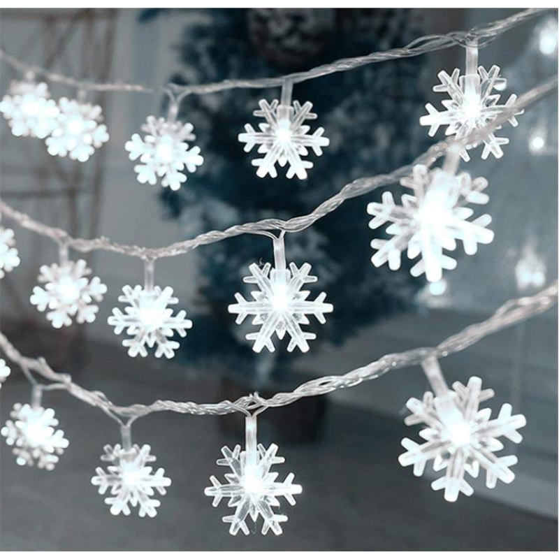 Гірлянда світлодіодна Сніжинки 3 м на батарейках Білий (2392533658) - фото 6