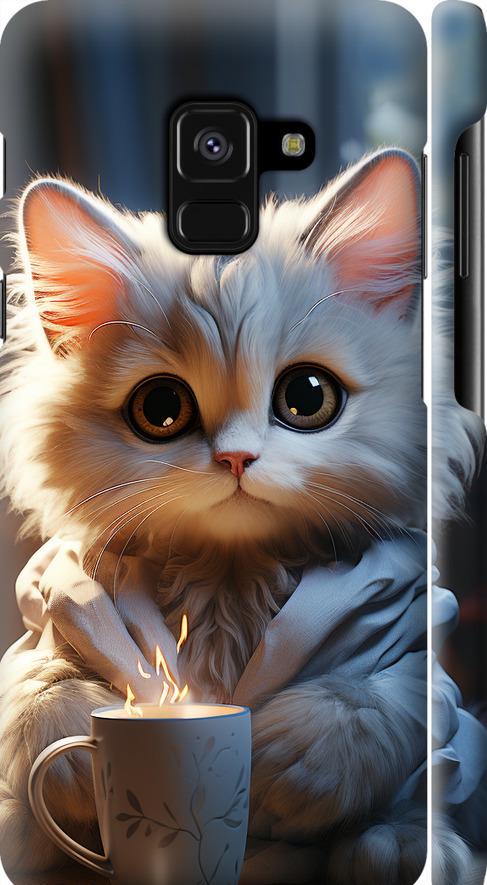 Чехол на Samsung Galaxy A8 2018 A530F White cat (5646m-1344-42517)