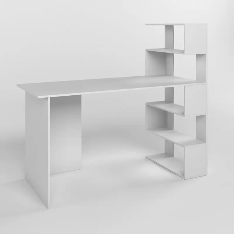 Cтол компьютерный с полками Джеко 1416R правый Нимфея Альба (26638342) - фото 2