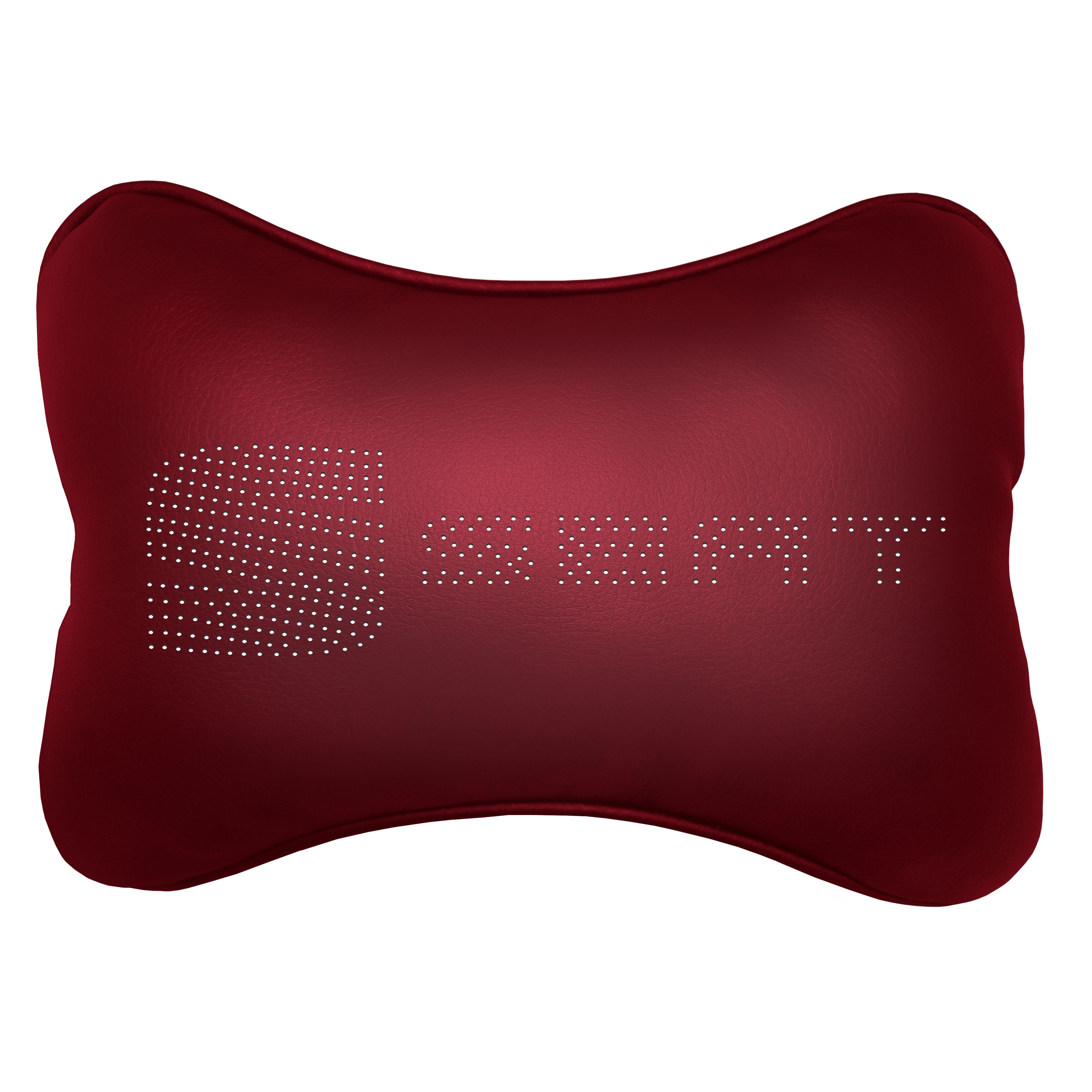 Подушка автомобильная Avtolife Seat для шеи из экокожи Бордовый (AVT-LBU-13)