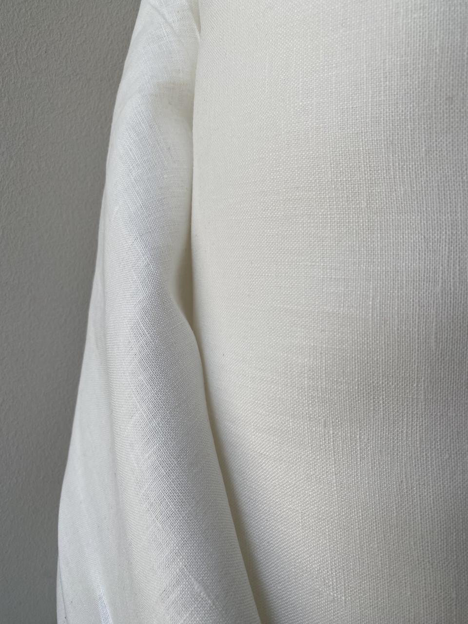 Ткань Linen Plus скатерна 100% лен Белый с молочным отливом 0/0 - фото 6
