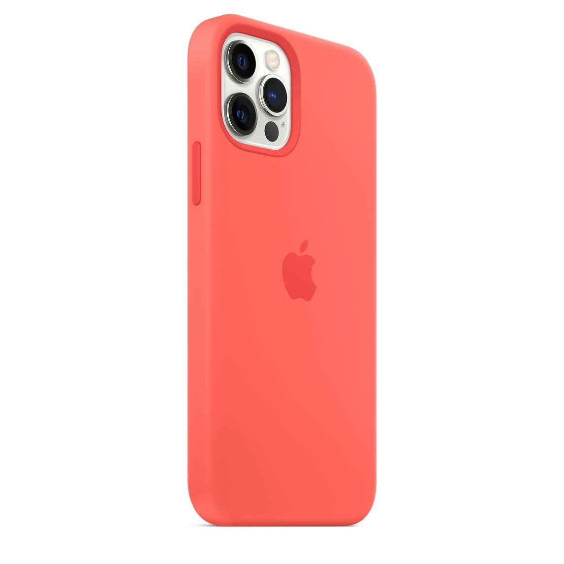 Силіконовий чохол-накладка Apple Silicone Case with MagSafe for iPhone 12 Pro Max, Pink Citrus (HC) - фото 4