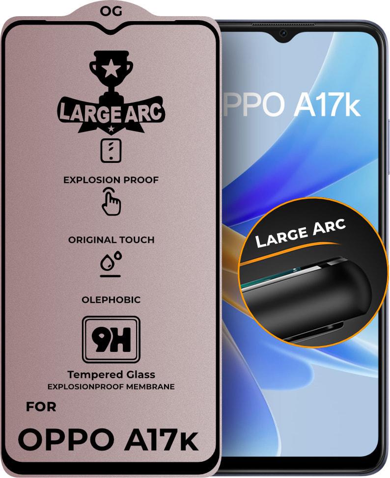 Защитное стекло Large Arc OPPO A17k (Full Glue) (30784)