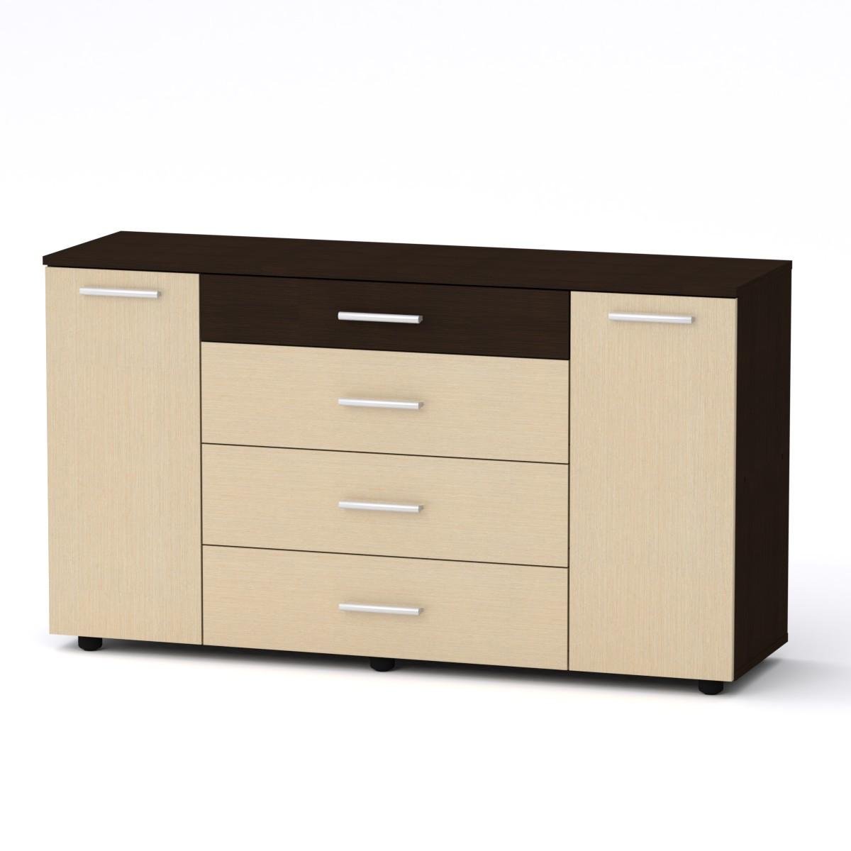 Комод Компаніт з шухлядами та дверцятами 130х38х73 см Венге темний/Венге світлий (26913871) - фото 1 Комод Компаніт з шухлядами та дверцятами 130х38х73 см Венге темний/Венге світлий (26913871) - фото 1