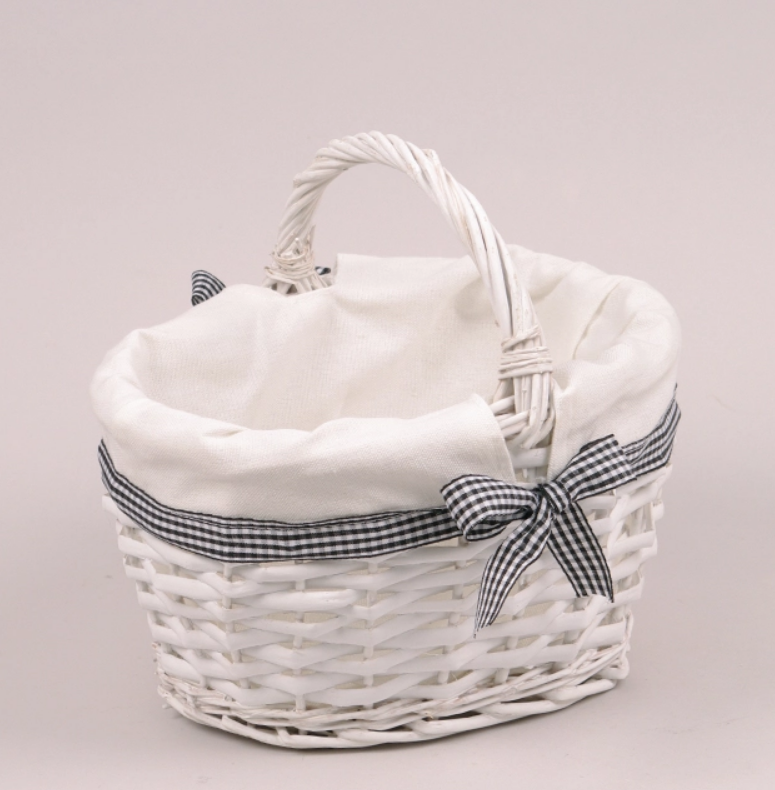 Корзина с тканью овальная (46231)