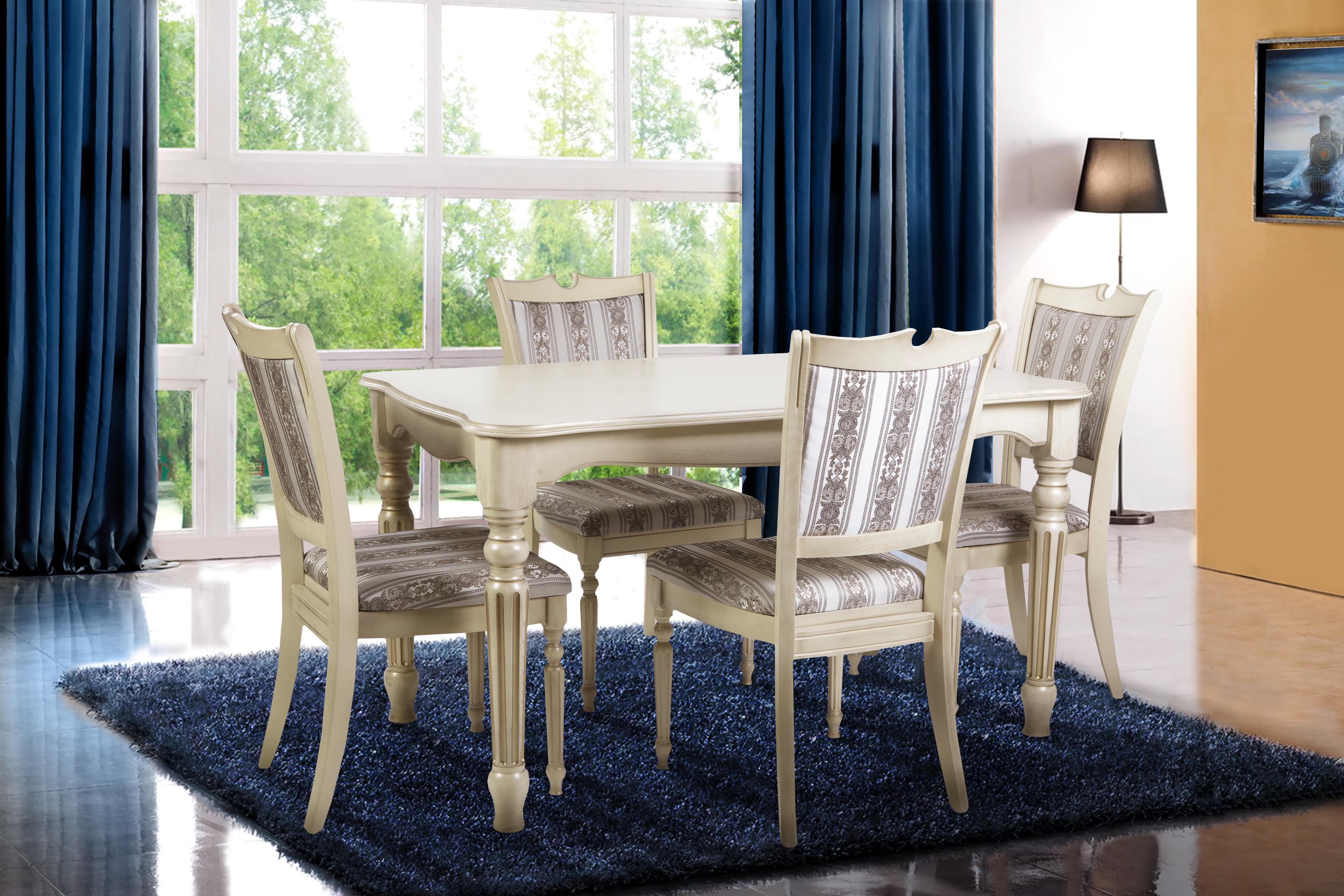 Стол обеденный Мікс Меблі Венеция раскладной 1200х800 мм Слоновая кость - фото 2