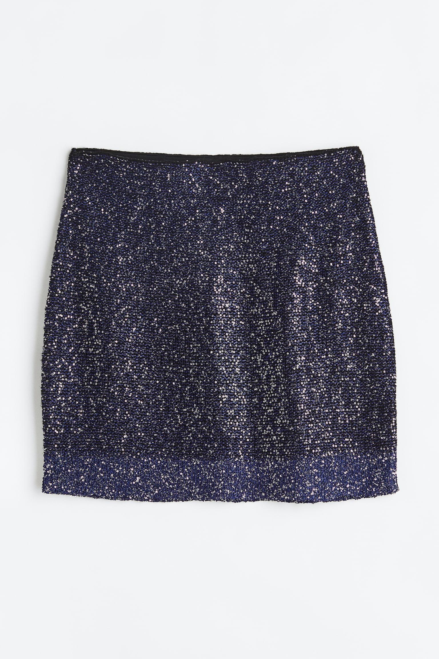 Юбка с пайетками S Темно-синий (1127859wer)