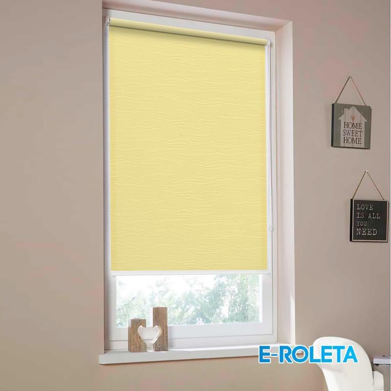 Ролета тканинна E-ROLETA Лазур 2078 з фіксацією під нахил 90х140 см Жовтий (LA2078-90-140) - фото 3 Ролета тканинна E-ROLETA Лазур 2078 з фіксацією під нахил 90х140 см Жовтий (LA2078-90-140) - фото 3