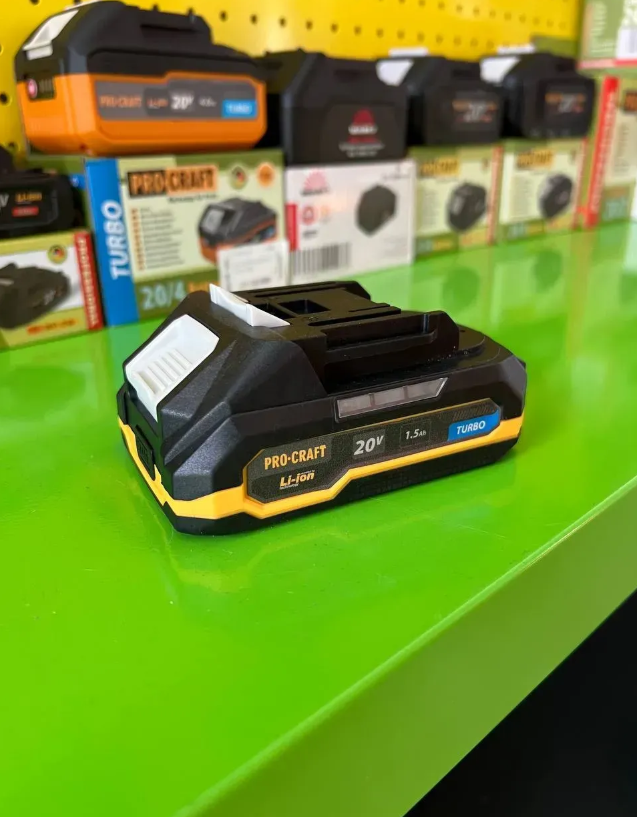 Батарея акумуляторна ProCraft 20V 1,5Ah Li-Ion (30066993) - фото 7 Батарея акумуляторна ProCraft 20V 1,5Ah Li-Ion (30066993) - фото 7