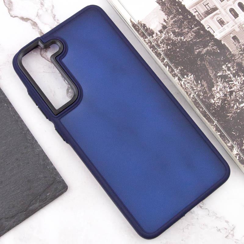 Противоударный чехол TPU+PC Lyon Frosted для Samsung Galaxy S22 Navy Blue - фото 4