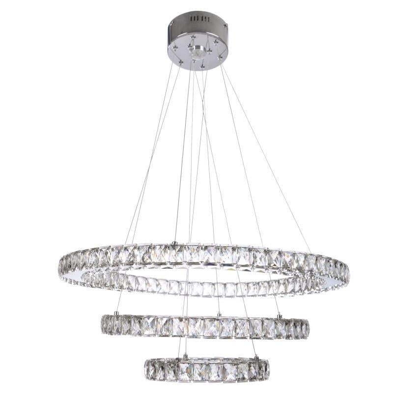Люстра подвесная хрустальная Brille LED 68W WW+NW+CW CH BR-967S/3 22-429