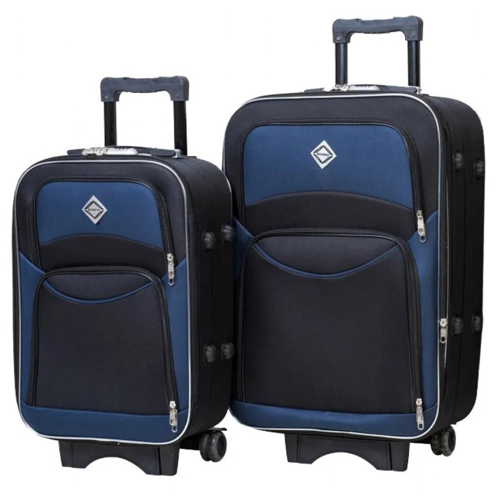 Валіза тканина Bonro Style 2 шт. Чорно-синій (4240002612)