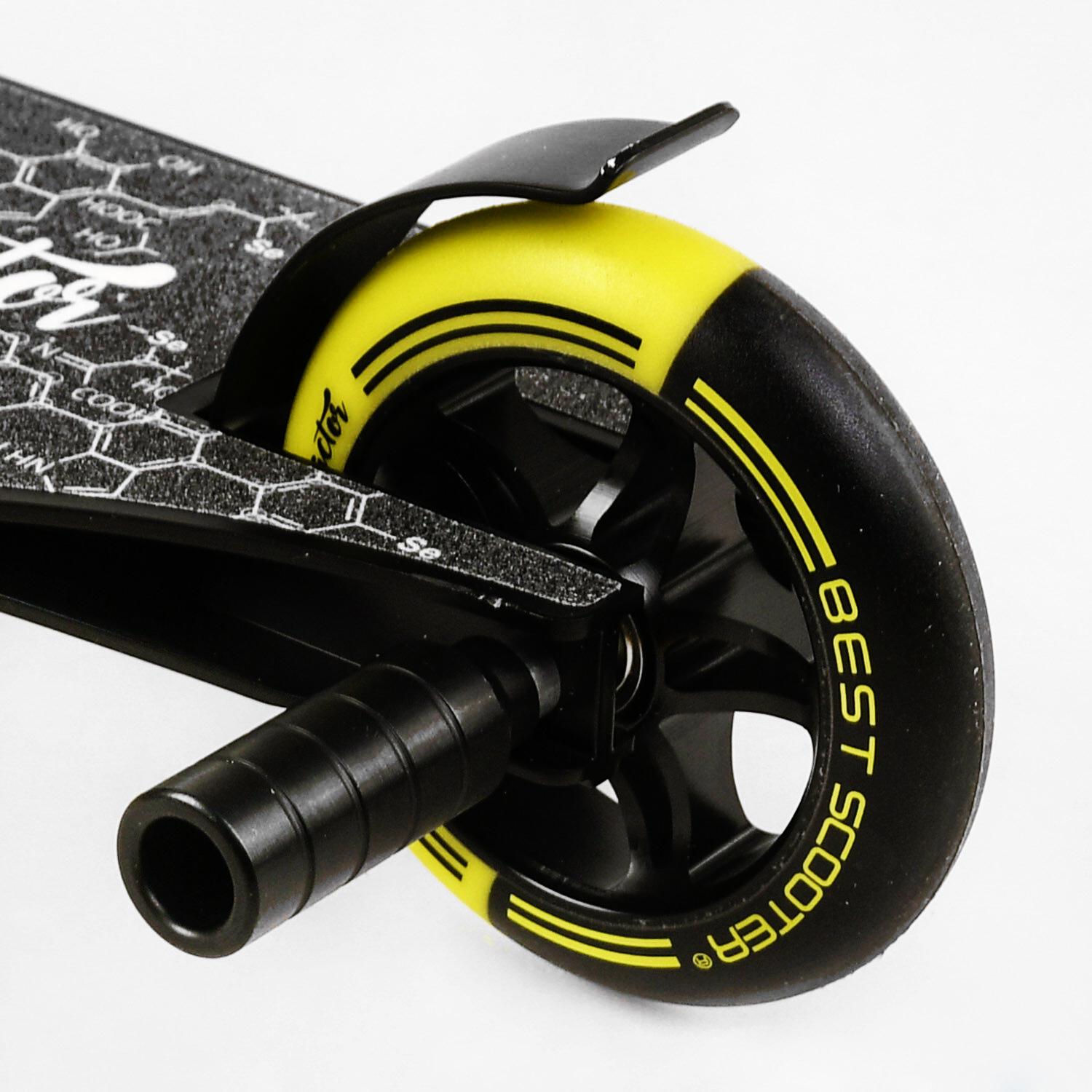 Самокат трюковый Reactor Hic-система пеги алюминиевый диск/дека колеса PU Black/Yellow (112771) - фото 5 Самокат трюковый Reactor Hic-система пеги алюминиевый диск/дека колеса PU Black/Yellow (112771) - фото 5