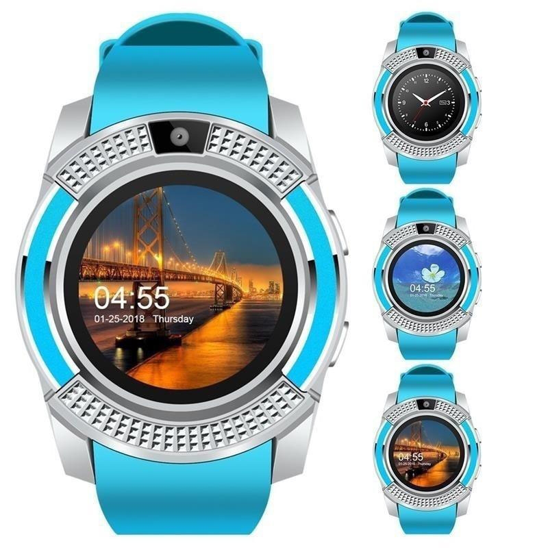 Смарт-годинник Smart Watch V8 Bluetooth з слотом під sim-карту 350 mAh Blue (tf4619) - фото 2