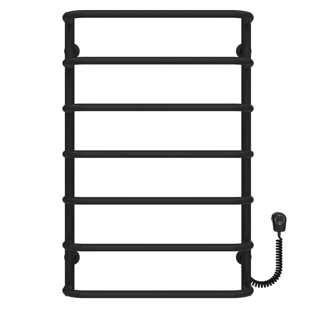 Полотенцесушитель электрический Deffi Стандарт П7 EF16 правое подключение крашеная сталь 500х800 мм Черный (D.SS.80.50.7.EBR5)