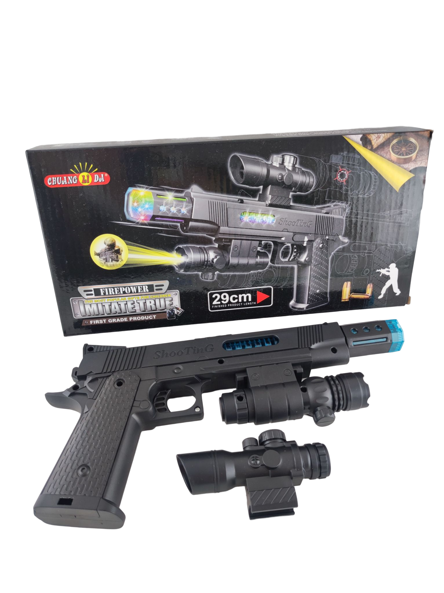 Пистолет светозвуковой ZIPP Toys Colt 1911 Черный (134123)