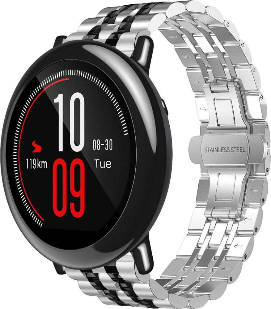 Браслет металлический Spinye Line для Amazfit Pace Silver Black (28984-69)